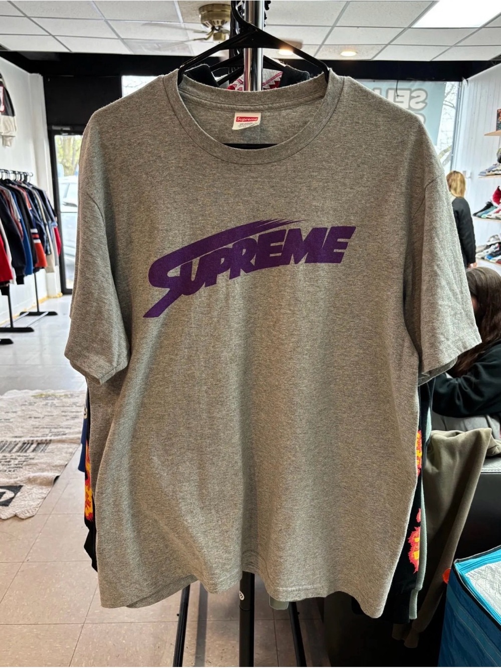 SUPREME MONT BLANC TEE GREY SIZE M